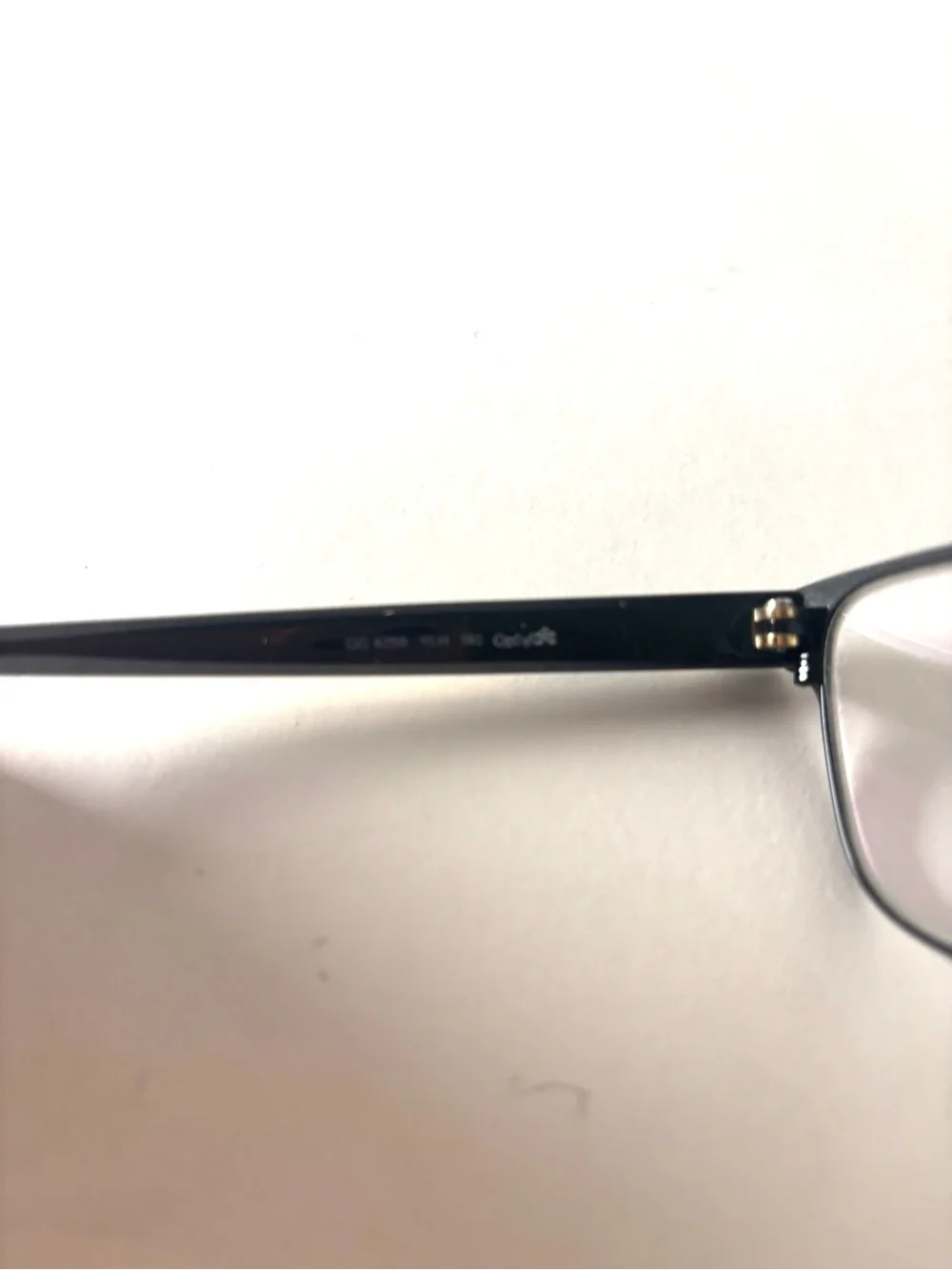 Gucci Black Rectangle Glasses with Gold Nose Bridge